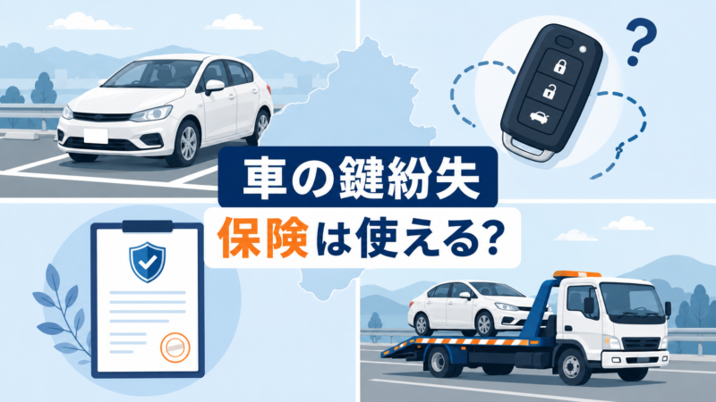 車の鍵紛失で保険・ロードサービスは使える？群馬県で困ったときの確認順