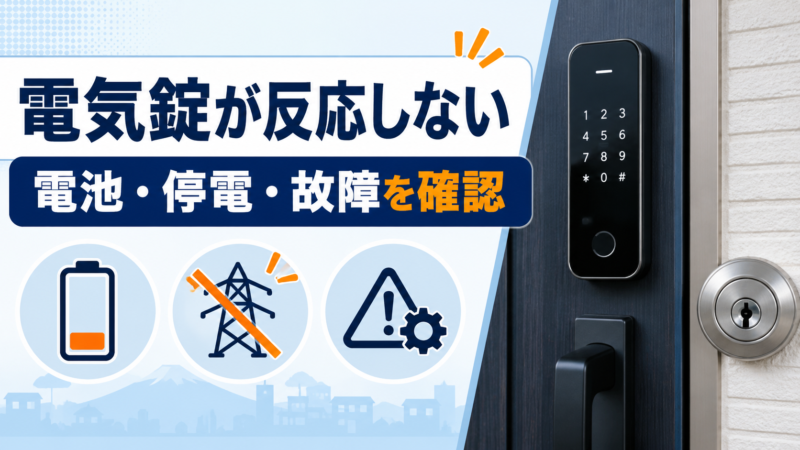 伊勢崎市で玄関の電気錠が反応しないとき｜停電・電池切れ・本体故障の確認