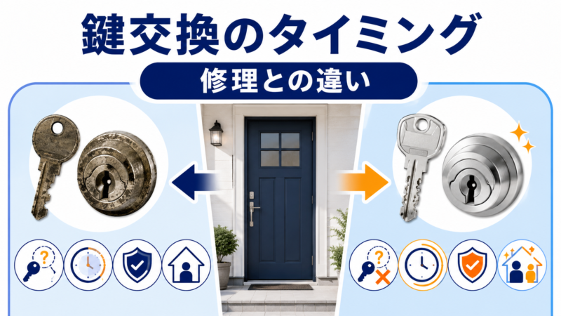 前橋市で玄関の鍵交換が必要なタイミング｜修理で済む症状との違い　