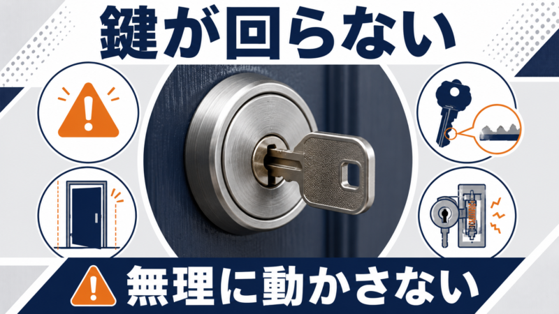 前橋市で鍵が回らない・抜けないときの原因|無理に動かす前の対処法 2