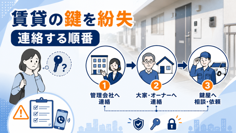 前橋市で賃貸の鍵を紛失したら？管理会社・大家・鍵屋への連絡順