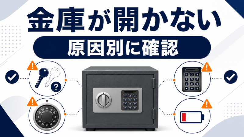 前橋市で金庫が開かないときの対処法｜鍵紛失・番号忘れ・電池切れ