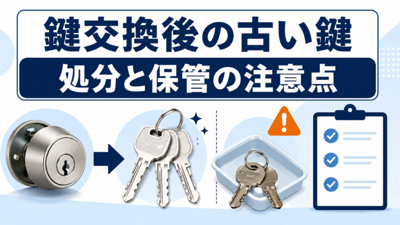 鍵交換後に古い鍵は使える？処分・保管・合鍵の扱いを解説