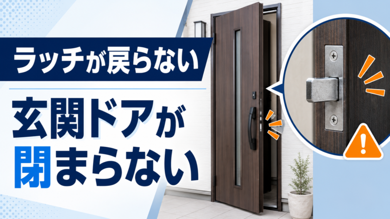 太田市で玄関ドアのラッチが戻らないとき｜ドアが閉まらない原因と対応